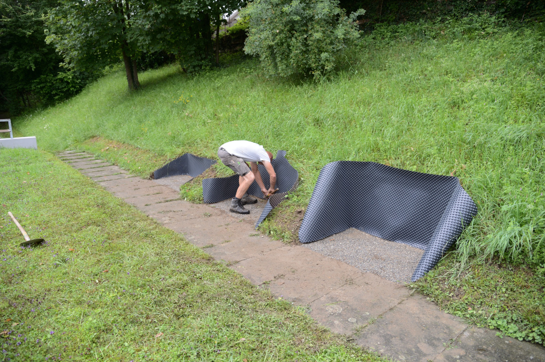 Aufstellen der Hochbeete