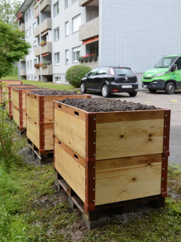 Die Hochbeete sind bereit