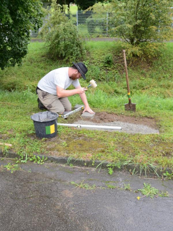 Aufstellen der Hochbeete